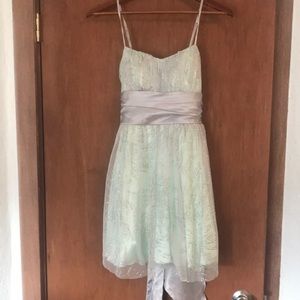 deb Pastel Green Sparkle Dress - Size 9/10